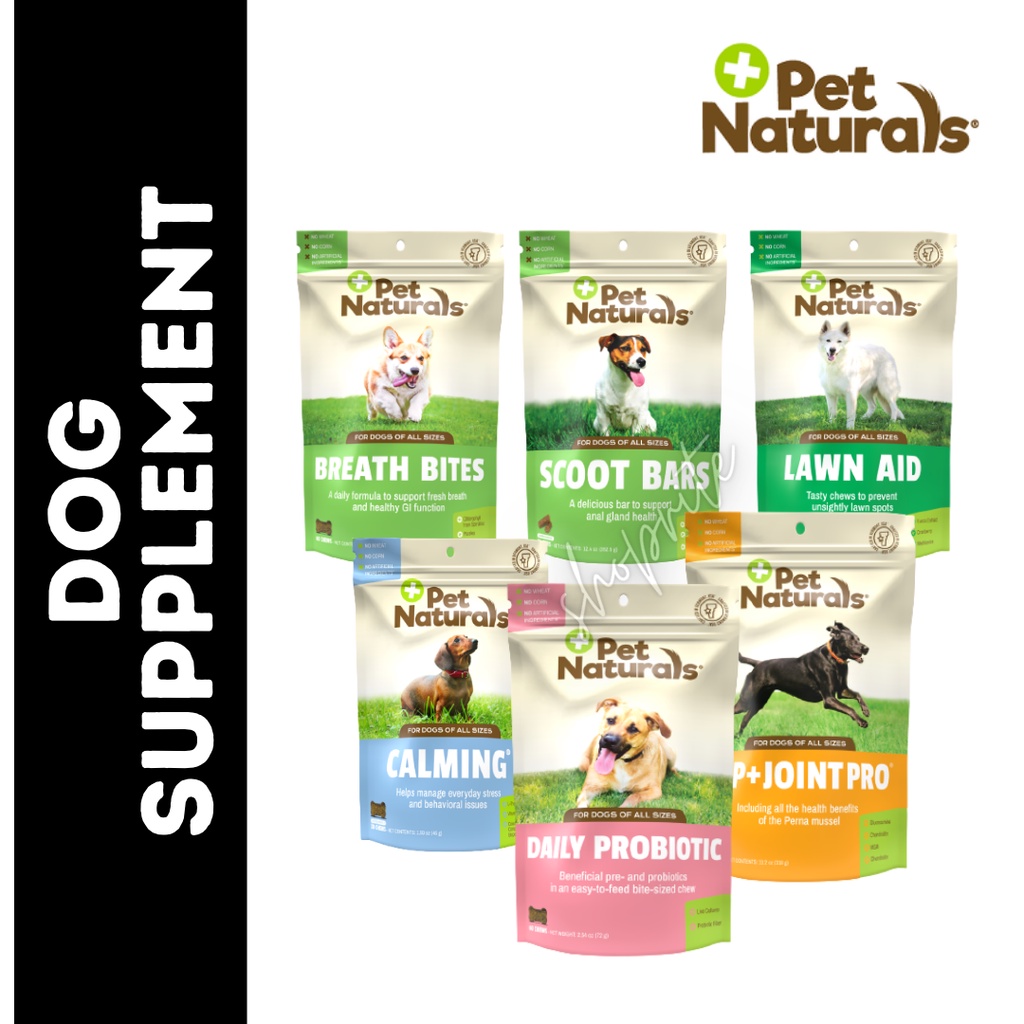 [READYSTOCK] Pet Naturals of Vermont Dog Supplement Daily Multi / Hip Joint Pro / Calming / Breath Bites / Lawn Aid