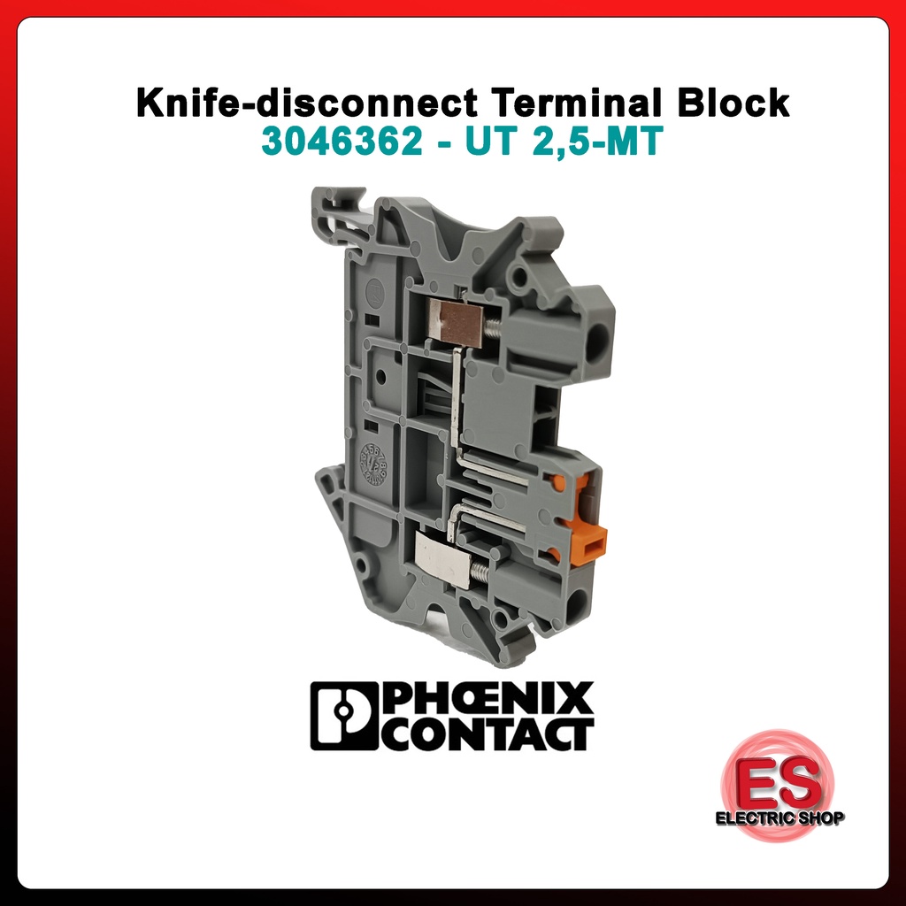Phoenix Contact Knife disconnect terminal block, UT 2,5MT 3046362 Shopee Malaysia