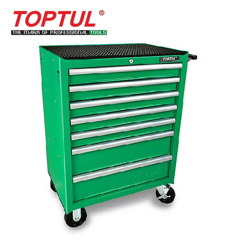 TOPTUL 7Drawer Mobile Tool Trolley Economic Series Green TCAN0701