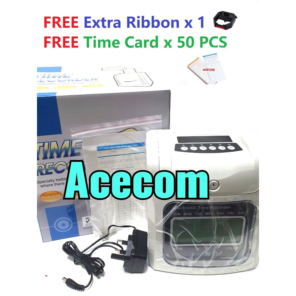 Punch Card Machine Time Recorder Time Attendance Mesin Punch Kad Punch