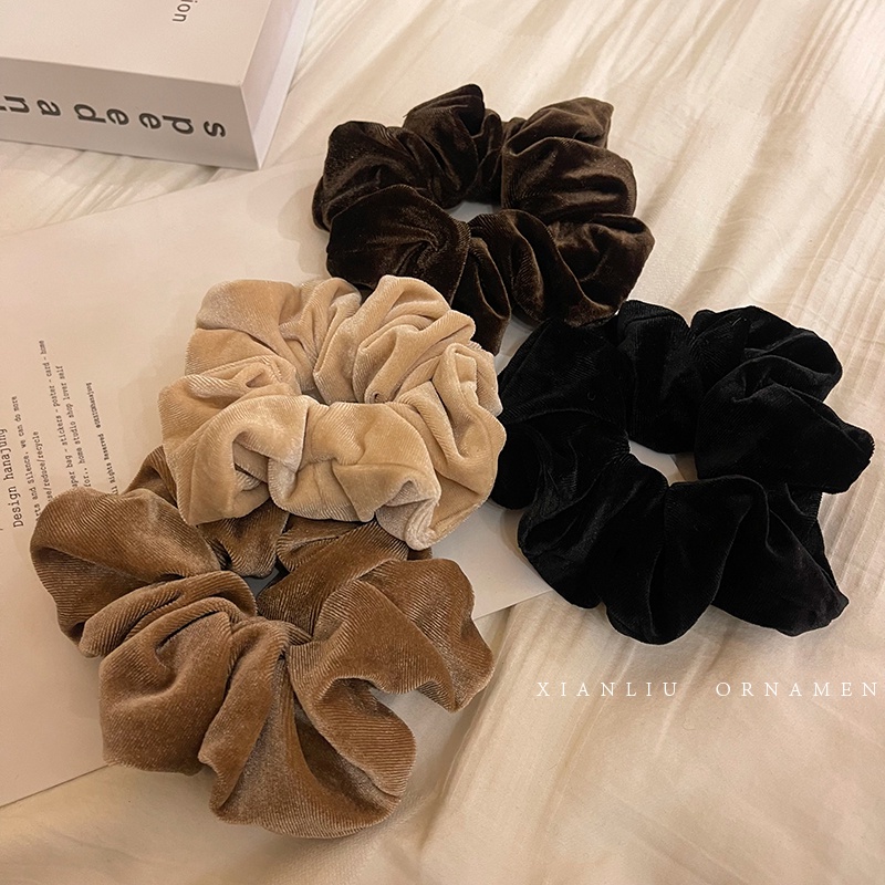 Large Hair Ring Soft Velvet Rope Ponytail Headwear Hair Ties Ribbons Scrunchies For Girls