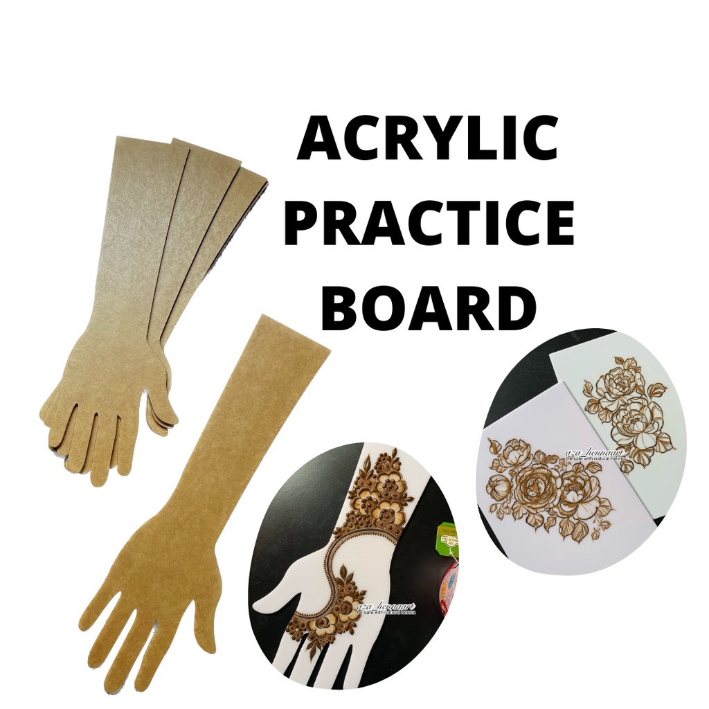 Acrylic Board for Practice Henna, Reusable Shopee Malaysia