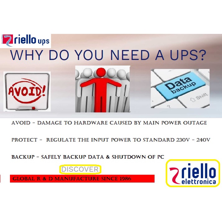 NAS Server * Uninterruptible power supply * RIELLO UPS BATTERY BACKUP