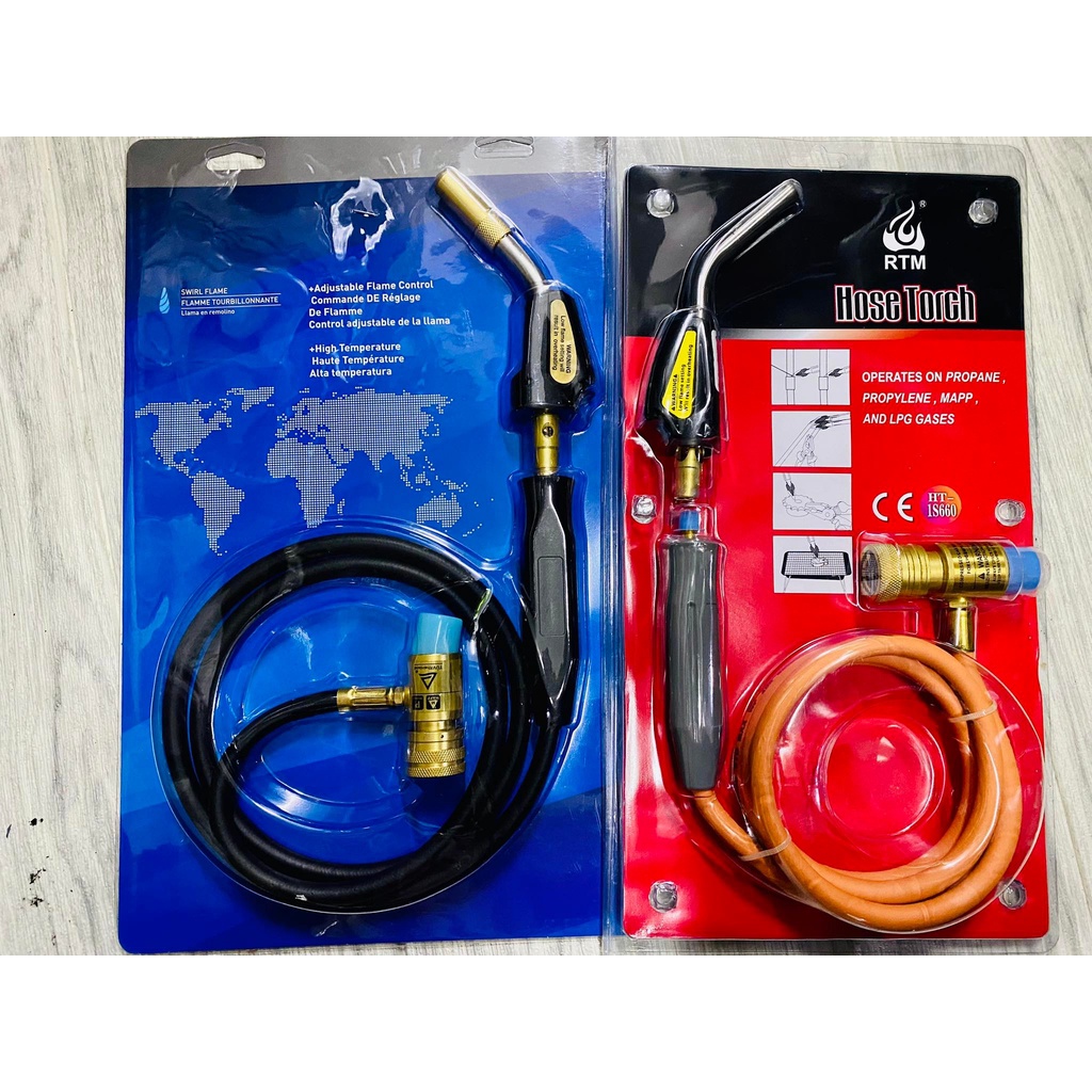 SINGLE / DOUBLE HOSE TORCH GUN HAND IGNITION BRAZING COPPER MAPP GAS SOLDERING PROPANE WELDING PLUMBING