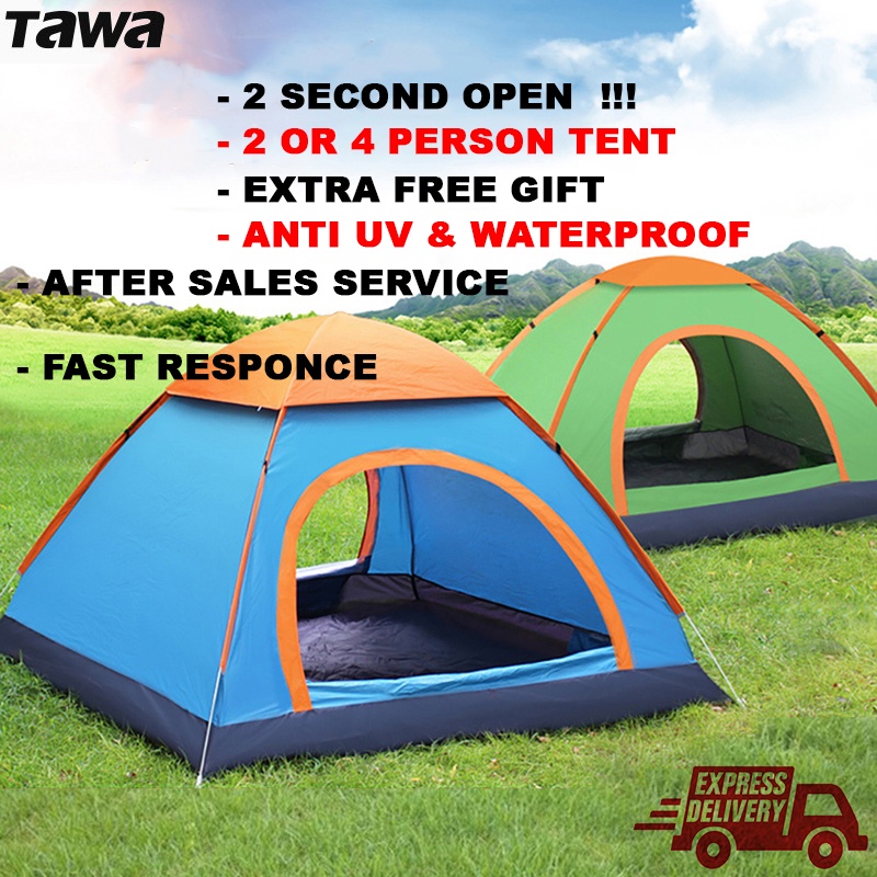 Outdoor Camping Tent Fast Pop Up Tent Backing Hiking Shelter UV