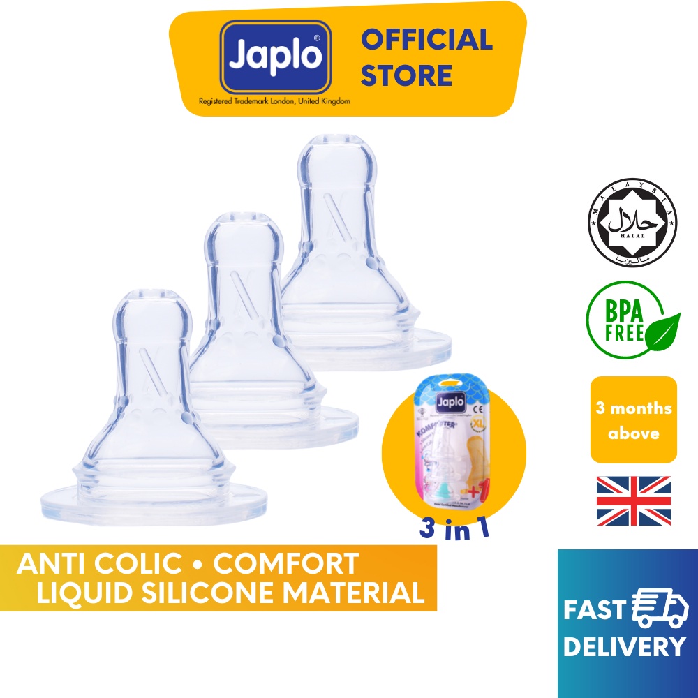 Japlo Komforter Anti Colic Nipple Puting Teat for Standard Bottle Botol