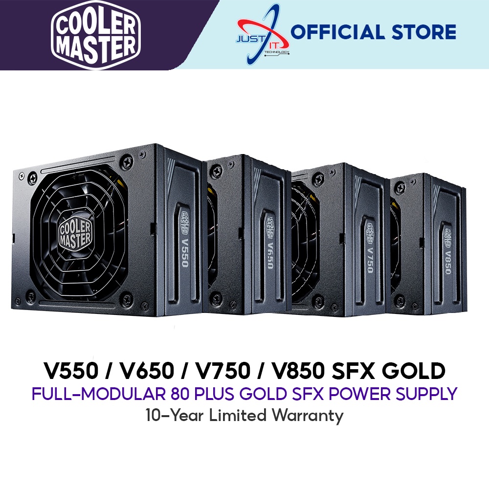 Cooler Master V550 Gold V2 PSU, Enchufe EU: 550W, 80 PLUS Gold, Totalmente Modular, Fuente De Alimentación ATX, Ventilador FDB 135mm Silencioso, Modo Semi-Fanless, 10 Años Garantía, Edición Negra