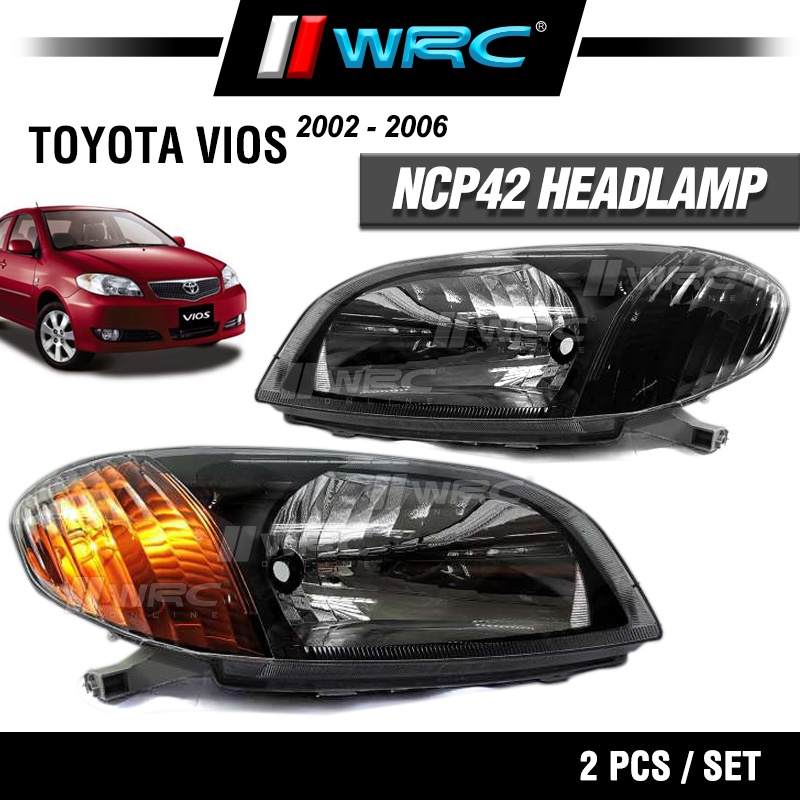 Toyota Vios 2002 2006 NCP42 Headlamp (2 pcs/set) Shopee Malaysia