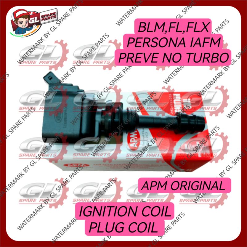 PROTON SAGA BLM FL FLX PERSONA IAFM PREVE NO TURBO IGNITION COIL PLUG