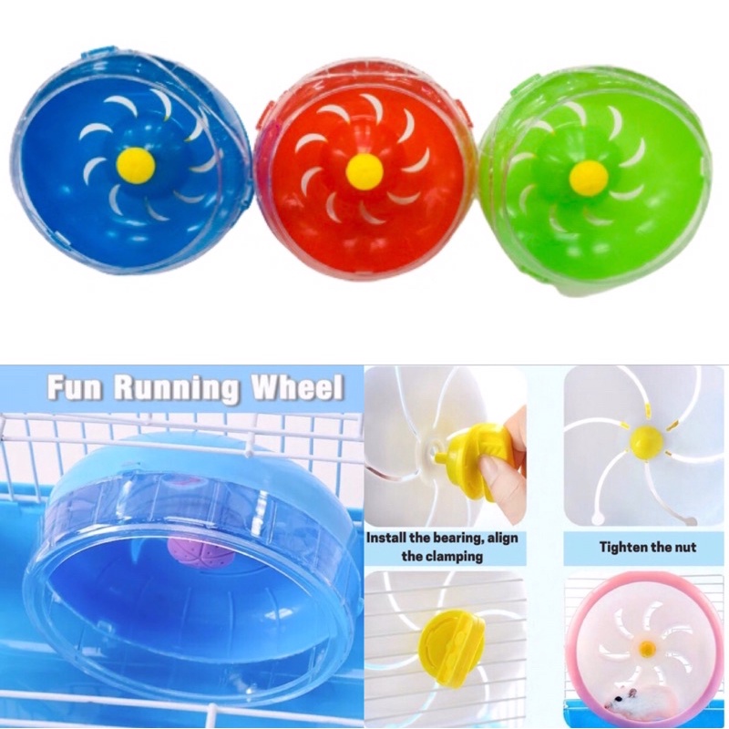 PLASTIC RUNNING WHEEL HAMSTER EXERCISE TOY / EXERCISE ROLLER (RODA ...