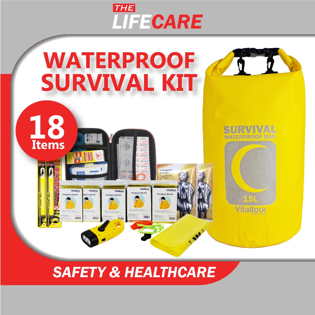 Vitalfour High Quality Waterproof Survival Bag 15L For Disaster