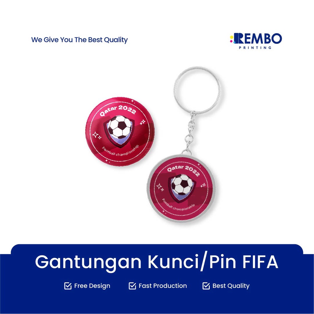 GANTUNGAN Custom PIN / CUSTOM HANDLE / KEYCHAIN PIN / CUSTOM FIFA KEYCHAIN / FIFA MERCHANDISE