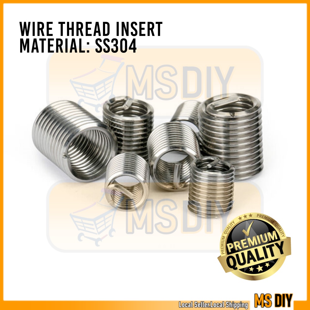 Helicoil Threaded Insert M5/M6/M8/M10/M12 Stainless Steel Thread Repair