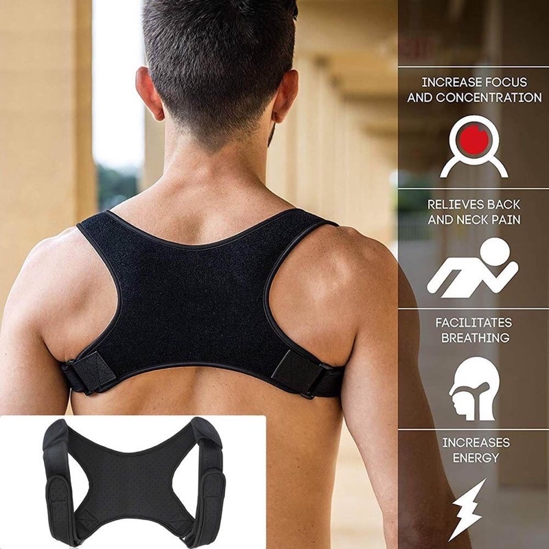 Posture Corrector Fracture Support Back Shoulder Correction Brace Belt Strap Sakit Bahu Support Belakang Back Support