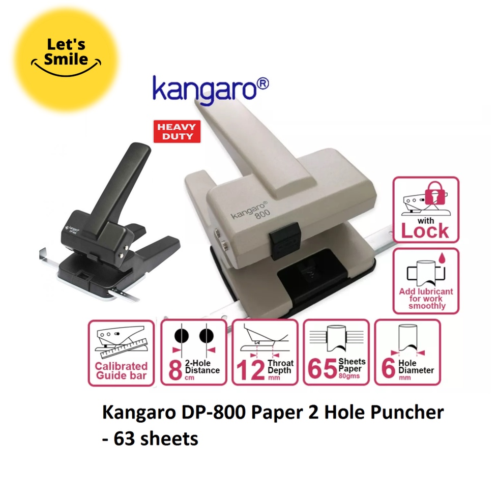 KANGARO DP-800 HEAVY DUTY PUNCHER / Paper Puncher / Hole Puncher ...