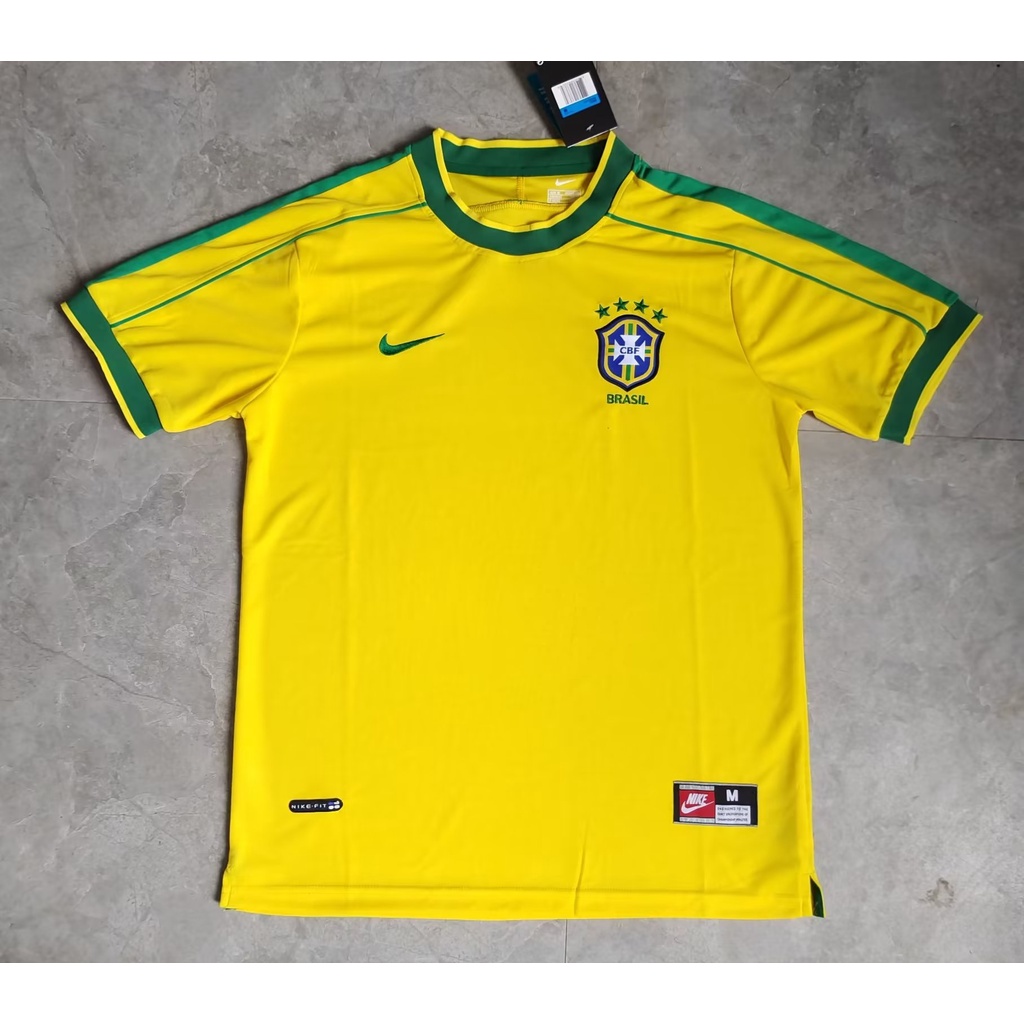 Vintage Sports Jersey 1998 Brazil Home Football Jersey