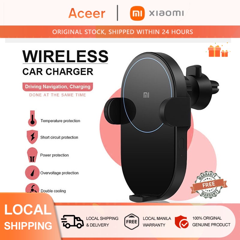 Global Xiaomi Mi Mijia Wireless Car Charger 20W Fast Charging Phone Holder Auto Clamp- Global Version 小米车充手机支架