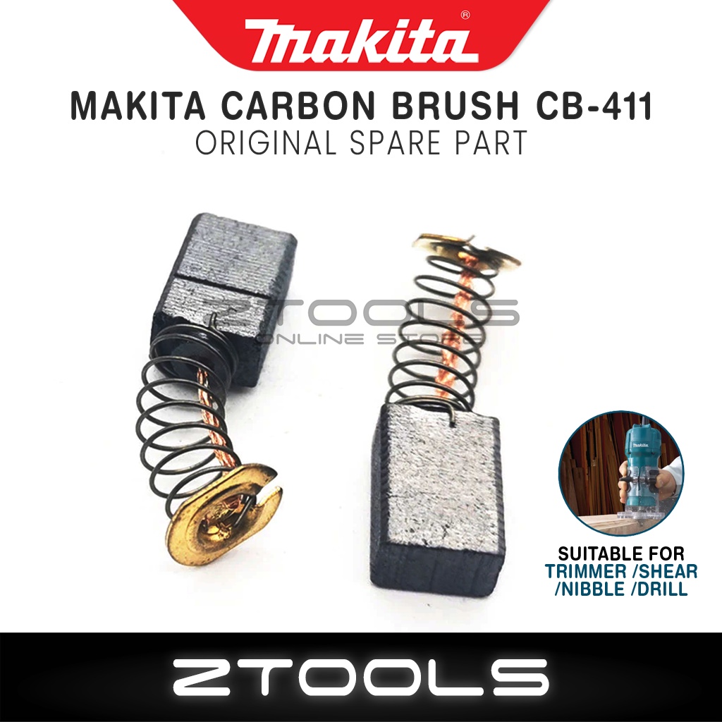 Makita Carbon Brush CB411 (1919404) Power Tool Spare Part For Trimmer