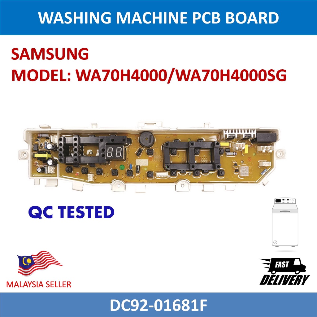 Samsung Washing Machine PCB Board WA70H4000 / WA70H4000SG DC9201681F
