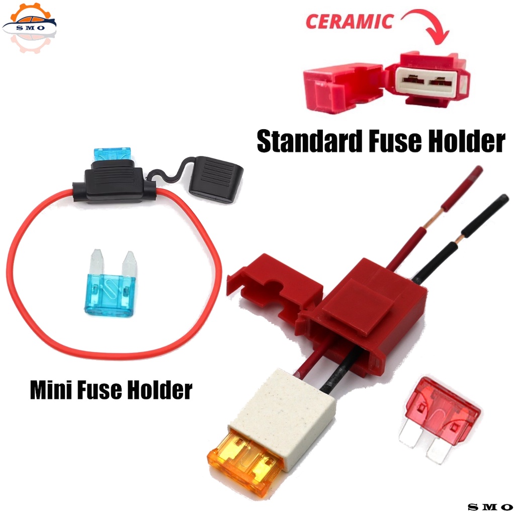 Car Mini Medium Fuse Box Holder Battery Accessories Modify Wiring Horn Fog Lamp Fuis Box Kereta