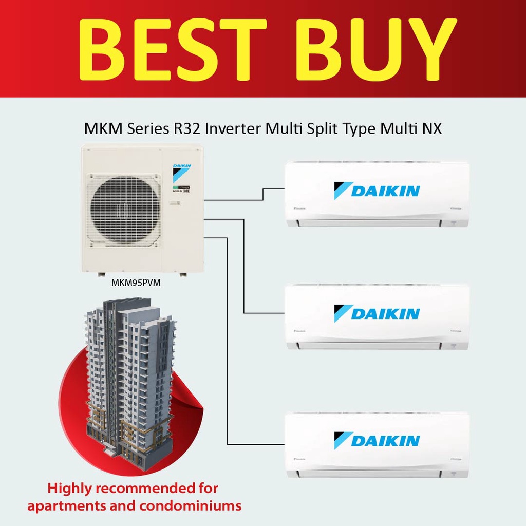 DAIKIN Multi Split Inverter Air Conditioner MKM Series R32 (MKM105PVM