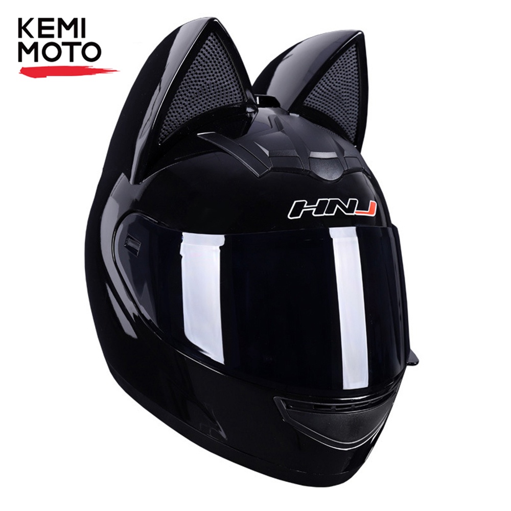 Motorcycle Helmets Cat Ear Capacete Moto Helmet Personality Full Face ...