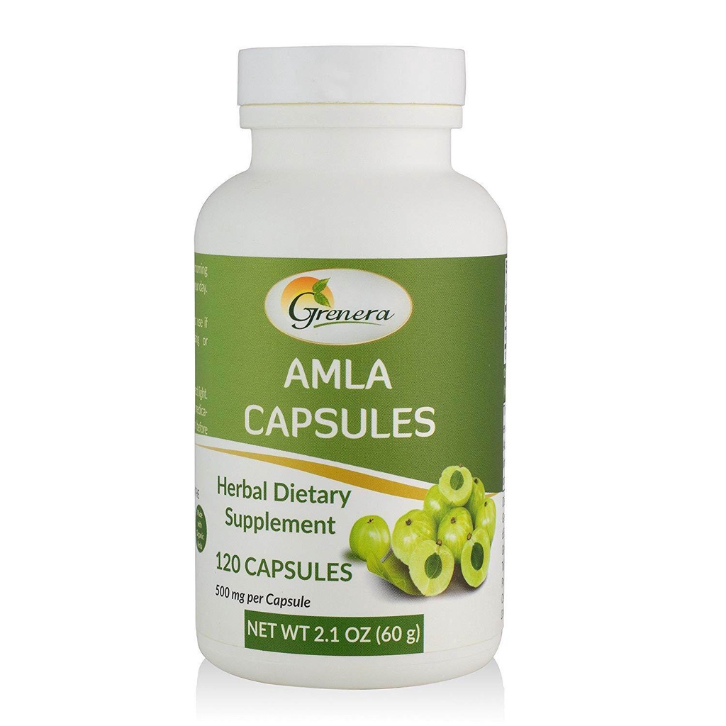 Grenera Amla Capsules 500mg 120 Vegetarian Capsules | Shopee Malaysia