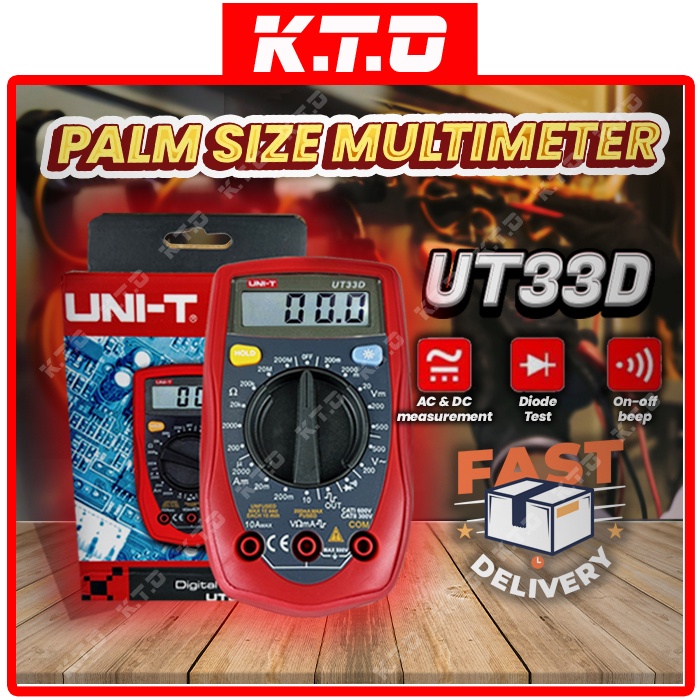 UNI-T UT33D + PALM SIZE DIGITAL MULTIMETER | Shopee Malaysia