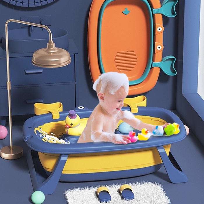 Zachia Foldable Bath Tub Baby Tub Foldable Baby Bath tub tub Mandi Bayi