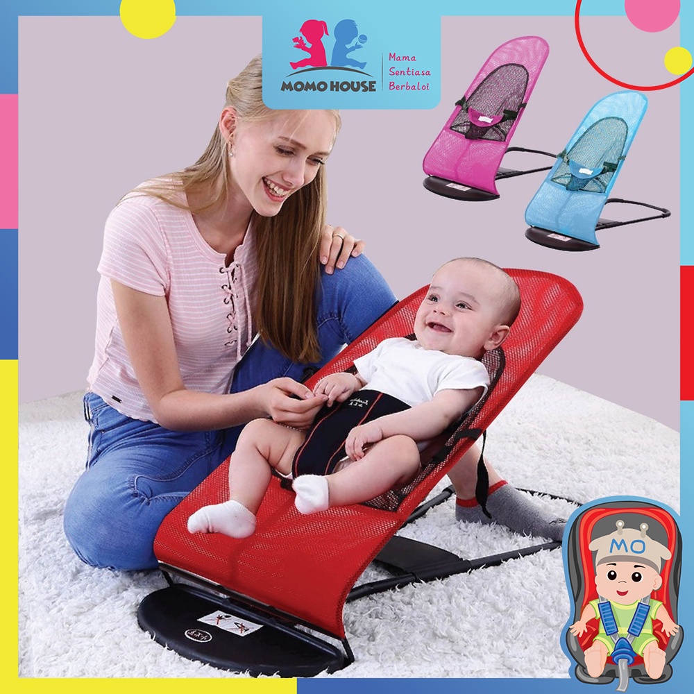 Foldable Baby Balance Chair Rocker Bouncer Chair Buai Lantai Shopee