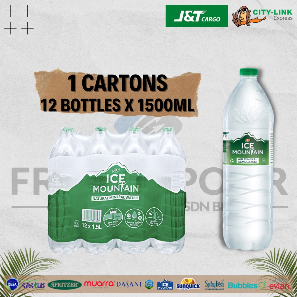 Ice Mountain Mineral Water 1 carton (12 x 1500ml) with FAST COURIER