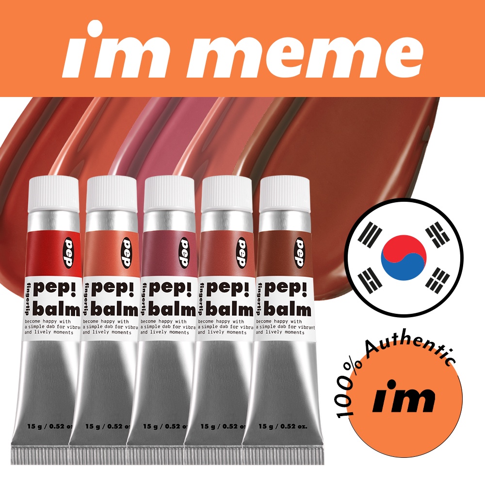 [I`M MEME Official] Pep!Balm 15g | Multi-use Lip and Cheek Tint with Shea Butter | Liquid Blush and Lip Stain Balm in One