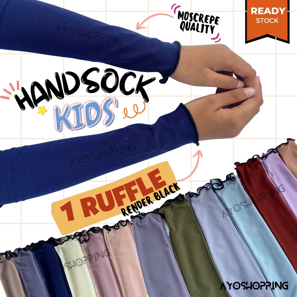HANDSOCK RENDER BLACK 1 RUFFLE KIDS READY STOCK | Shopee Malaysia
