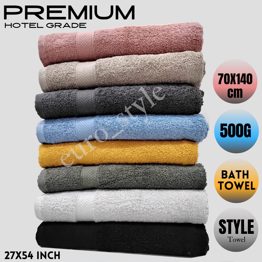 Bath Towel 100% Cotton Big Towel Set Bath Towel Cotton Besar Kain Tuala Mandi Dewasa Serap Air