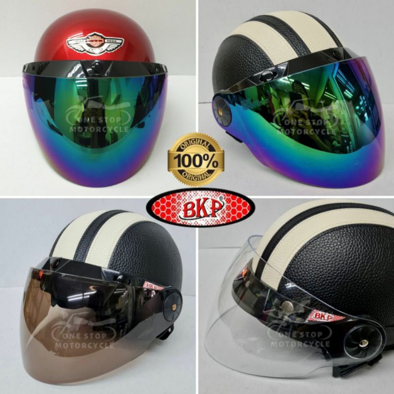 BKP Pilot Cruiser 323 Visor Siang Malam Universal 3pins Button Visor