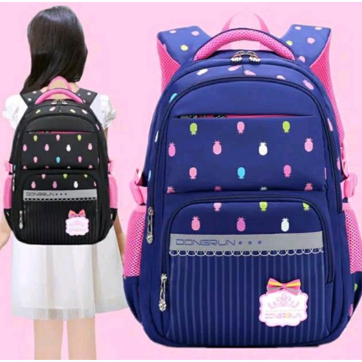 Ptm pineapple motif Girls School Bag Elementary School BackpackGirl