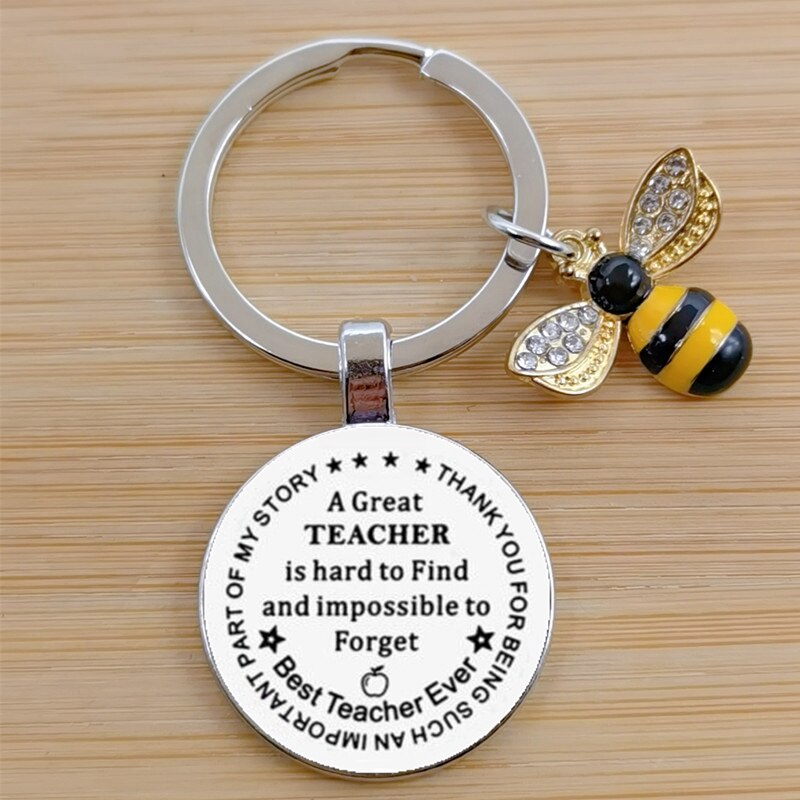 thank you teacher a great teacher key ring cute insect enamel bee