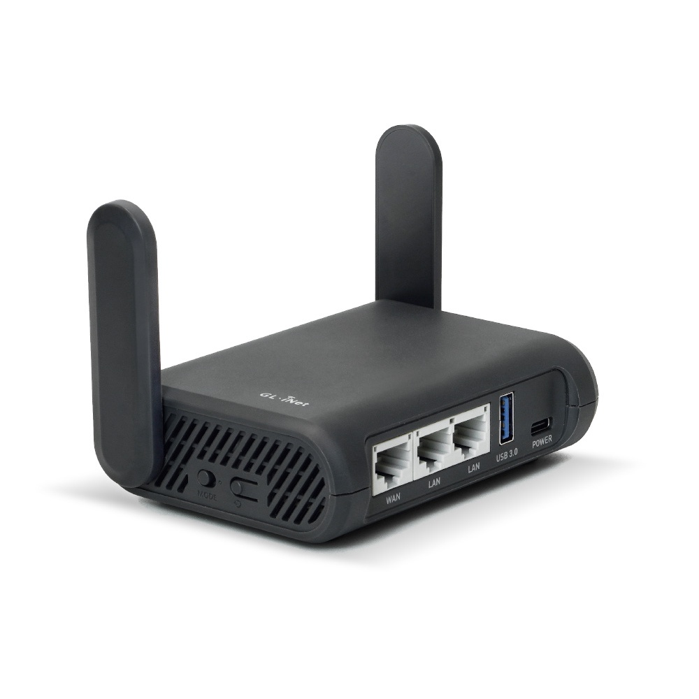 GL.iNet GL-A1300 (Slate Plus) Wireless VPN Encrypted Travel Router, Internet Security, Open Source, Pocket-Sized, NAS