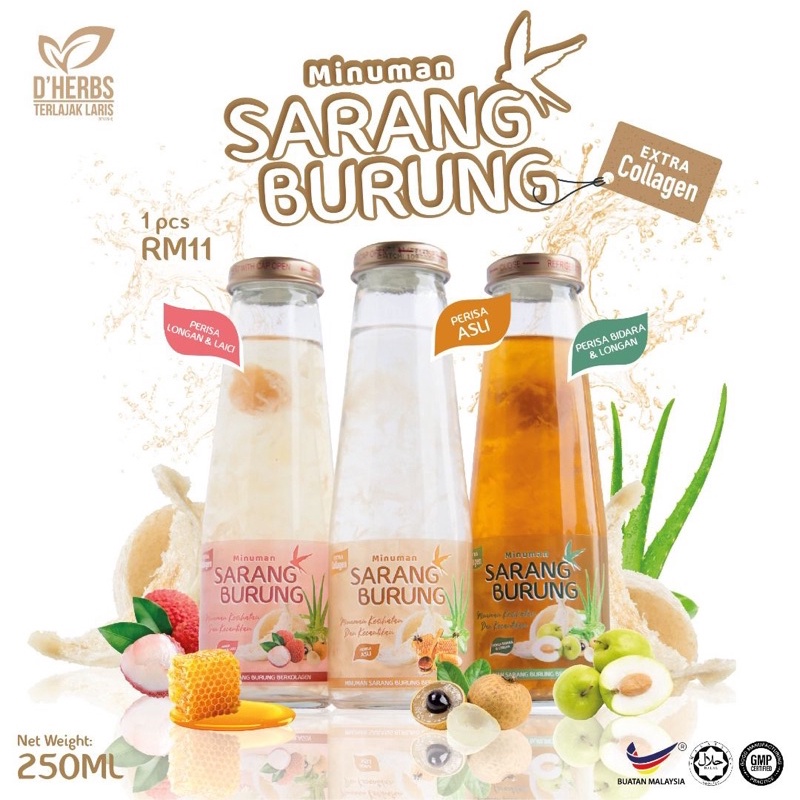 Air Sarang Burung Walit Ready To Drink Dherbs | Shopee Malaysia