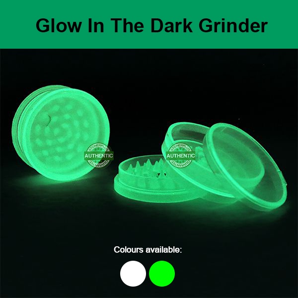 (Glow In The Dark) Shark Teeth 60mm Magnetic Plastic Herb Grinder Crusher