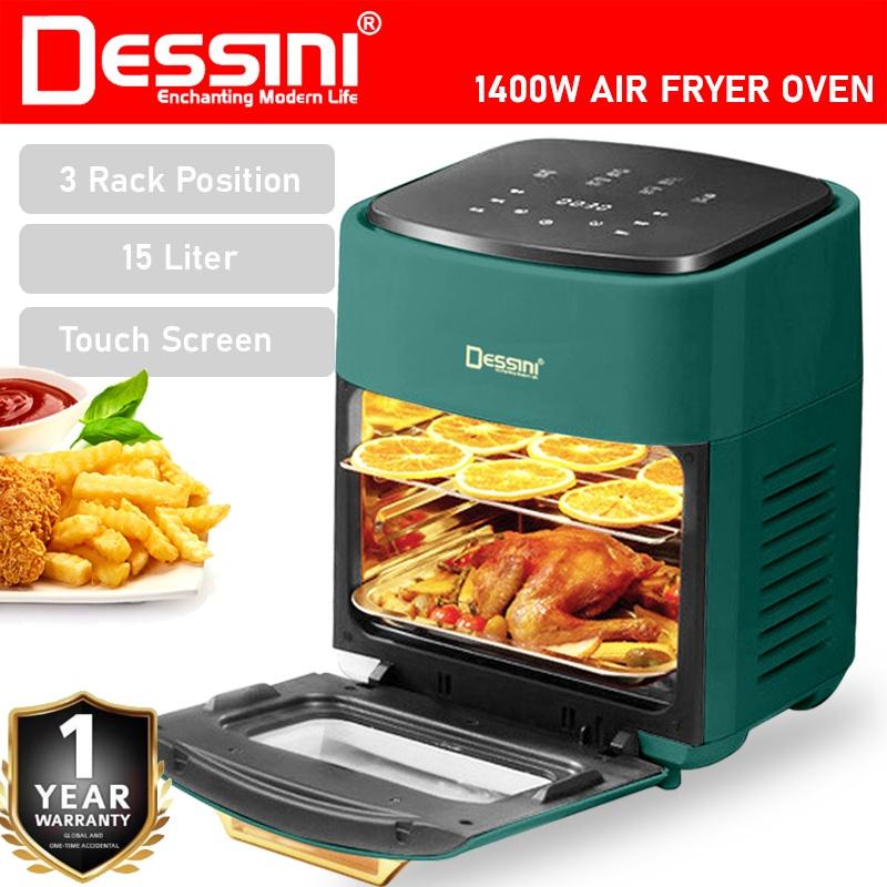 DESSINI 15 Liter Electric Air Fryer Oven Convection Timer Oil Free Roaster Breakfast Machine Ketuhar Warmer fryers