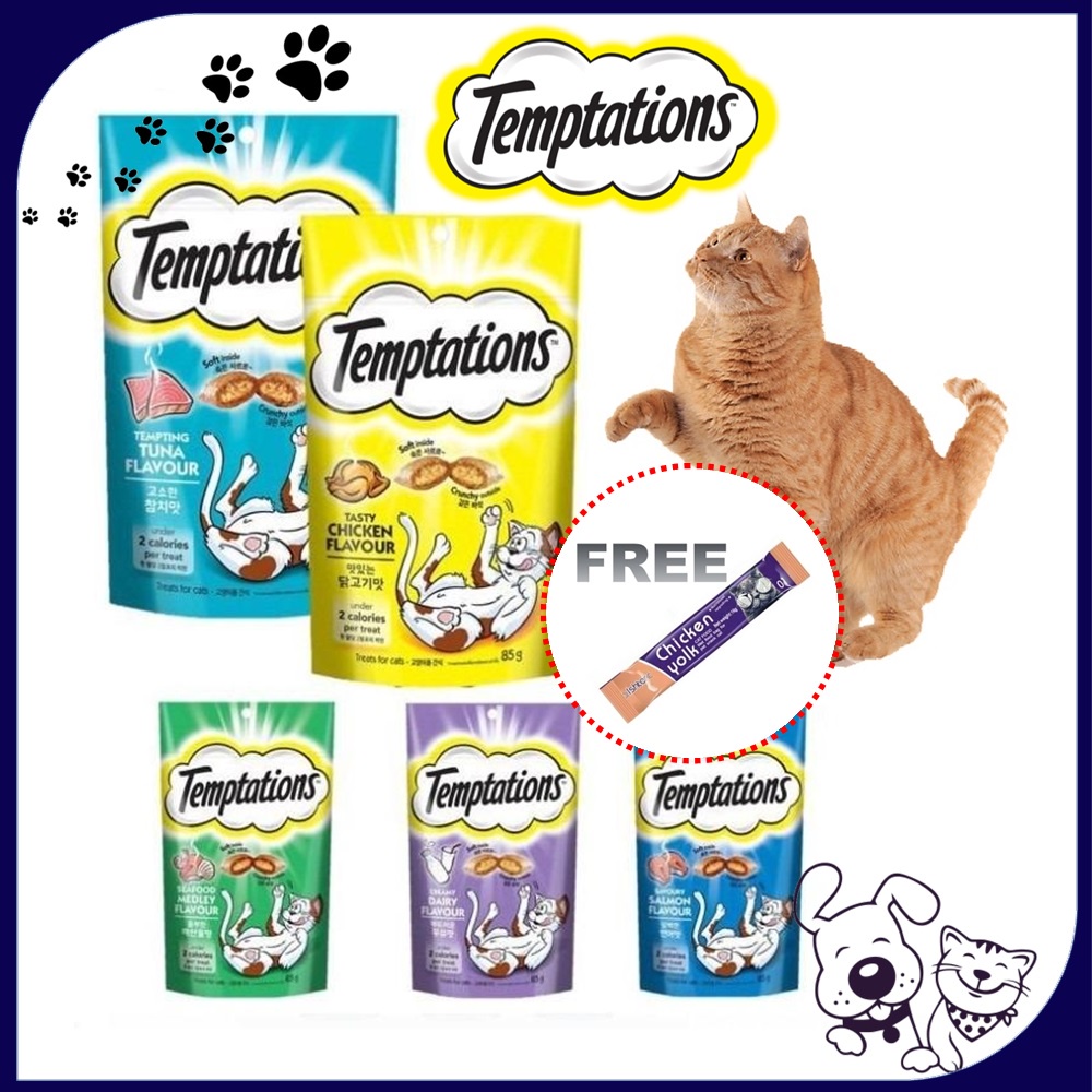 Temptations Cat Treats Snacks Makanan Kucing Snek 30g/85g Shopee Malaysia