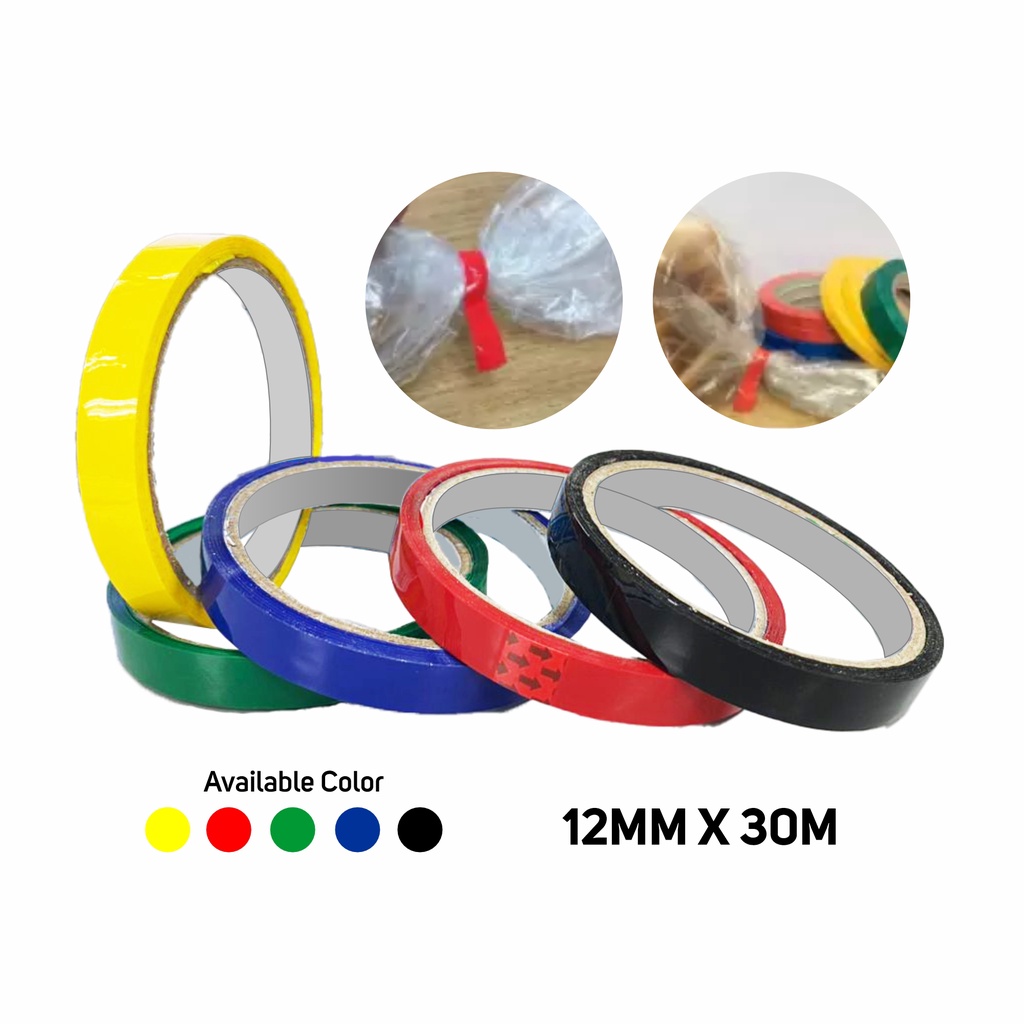 Poly Bag Supermarket Sealer Tape / Bakery Tape /Neck Sealer Tape (12mm