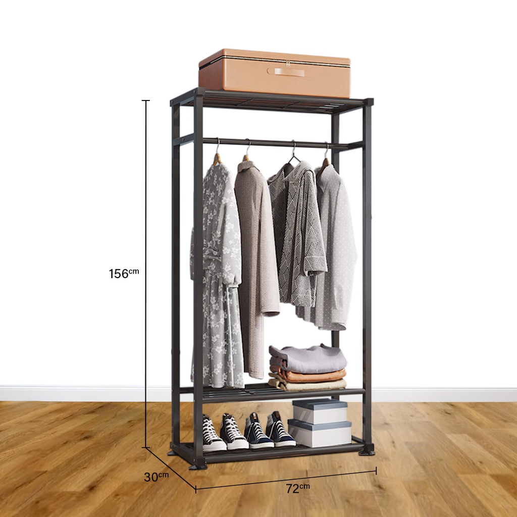 READY STOCK FINSSO: Pasha Wardrobe Cabinet/ Clothes Rack / Hanging Organizer / Baju Kabinet / Rak Baju