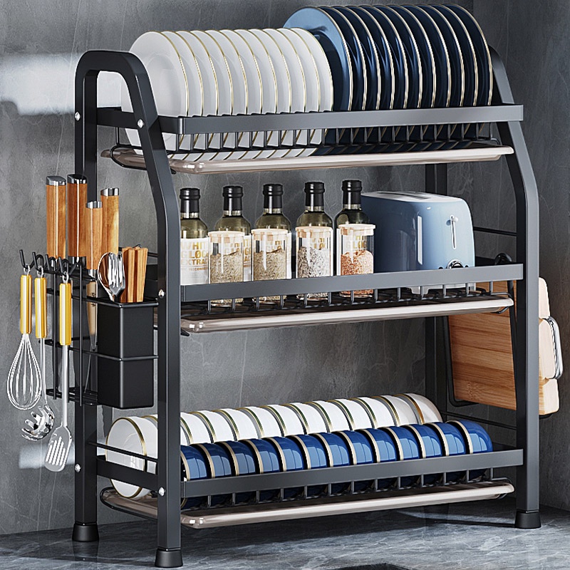 Dish Rack Kitchen Rack Stainless Steel Dish Drainer Rak Dapur Rak