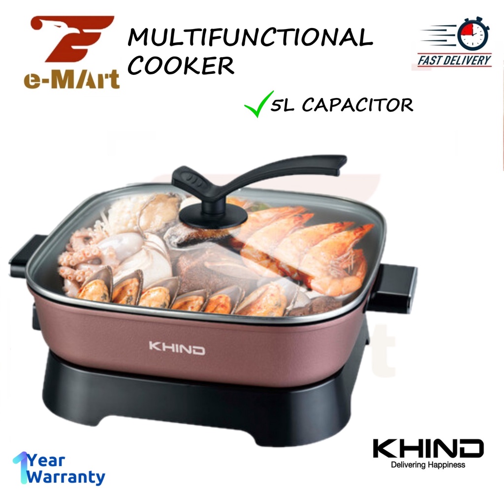 KHIND Multifunction Electric Skillet 5L HP7000 [ READY STOCK]