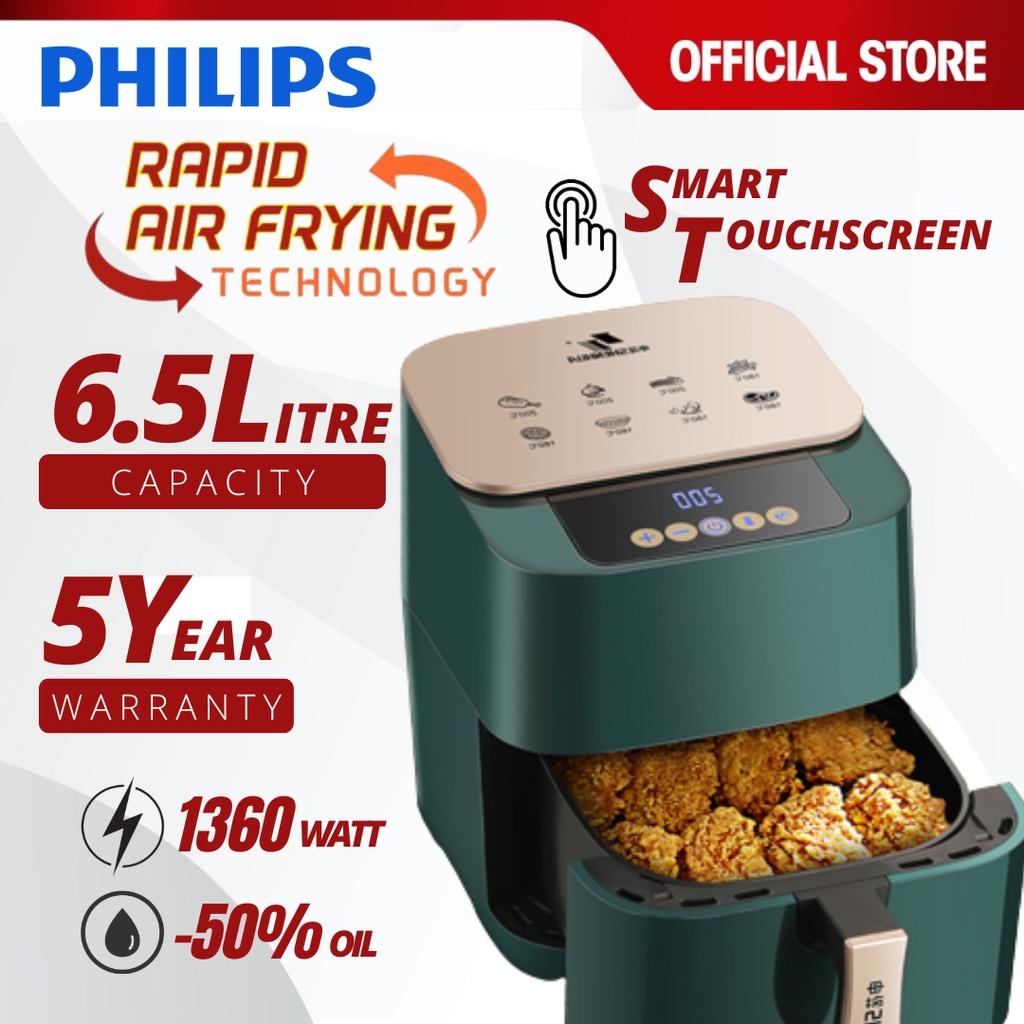 PHILIPS PROMO Air Fryer 6.5L Rapid Advance Drawer Easy OilFree