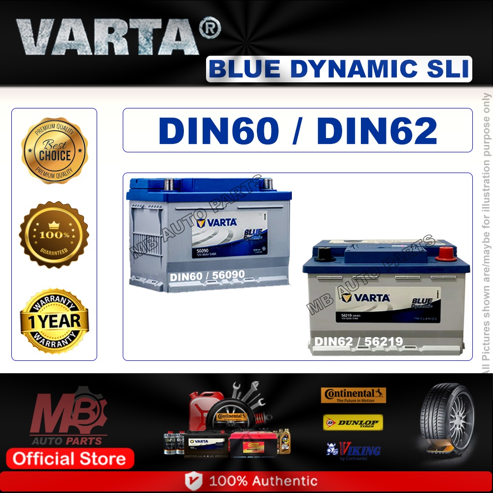 Varta Din L Din L Blue Dynamic Sli Car Battery Bateri Kereta