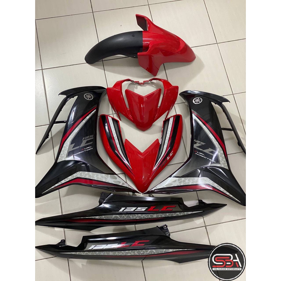 COVERSET BODYSET LC135 LC V8 STANDARD RED MERAH STD FUEL INJECTION FI YAMAHA SIAP TANAM DOCTOR