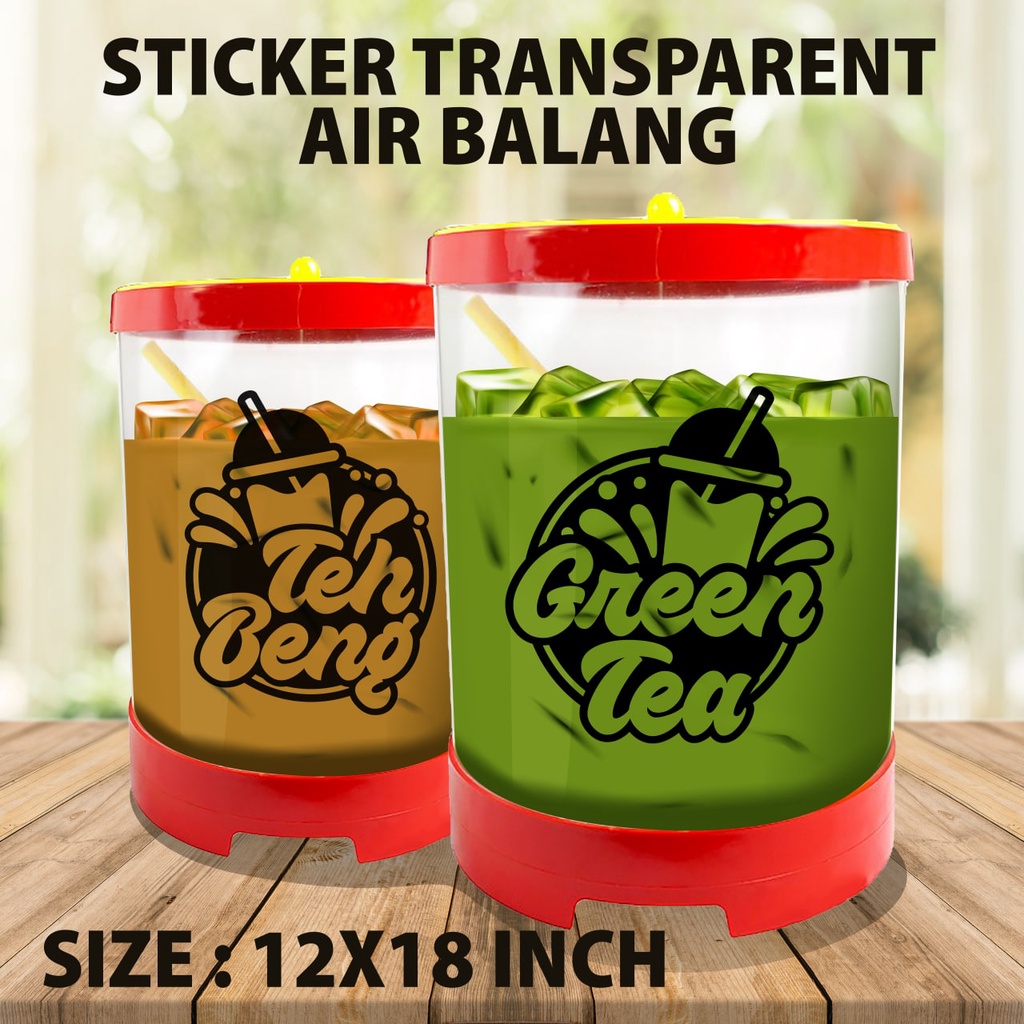 Sticker Air Balang Transparent 12 x 18 inch & 9 x 12 inch ( Boleh